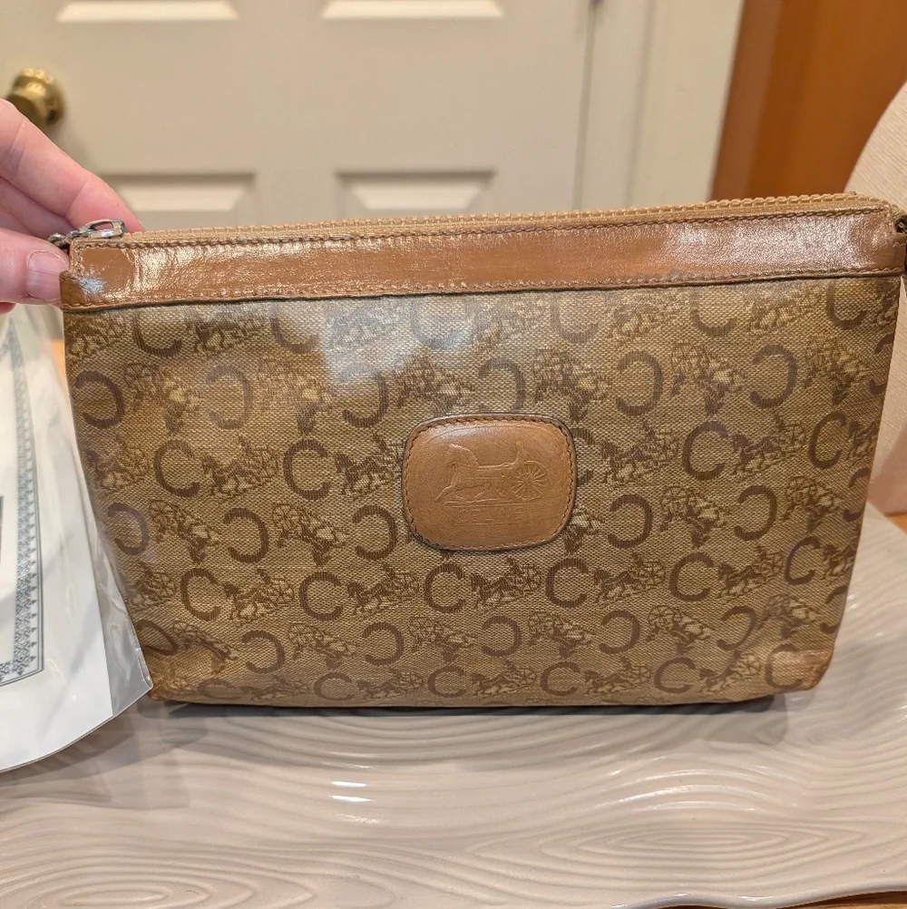Celine Macadam Clutch Bag w COA EUC